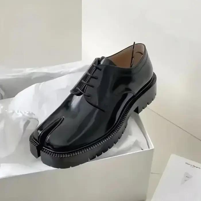 Chaussures de cheval bout rond mocassins homme printemps automne décontractées cuir verni tabi coréennes ocassions spéciales