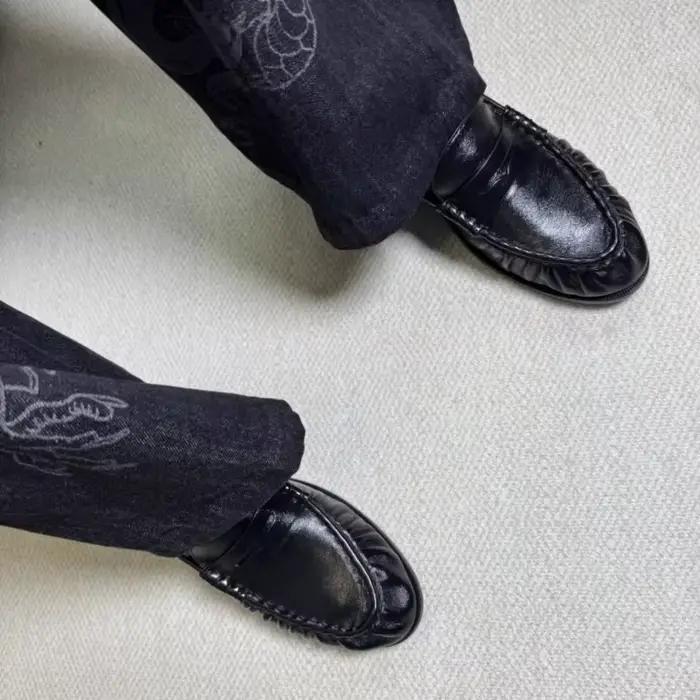 Mocassins Vintage noirs pour hommes