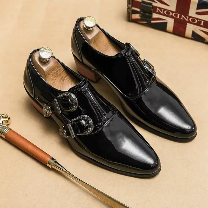 Chaussures en cuir richelieu de haute qualité hommes