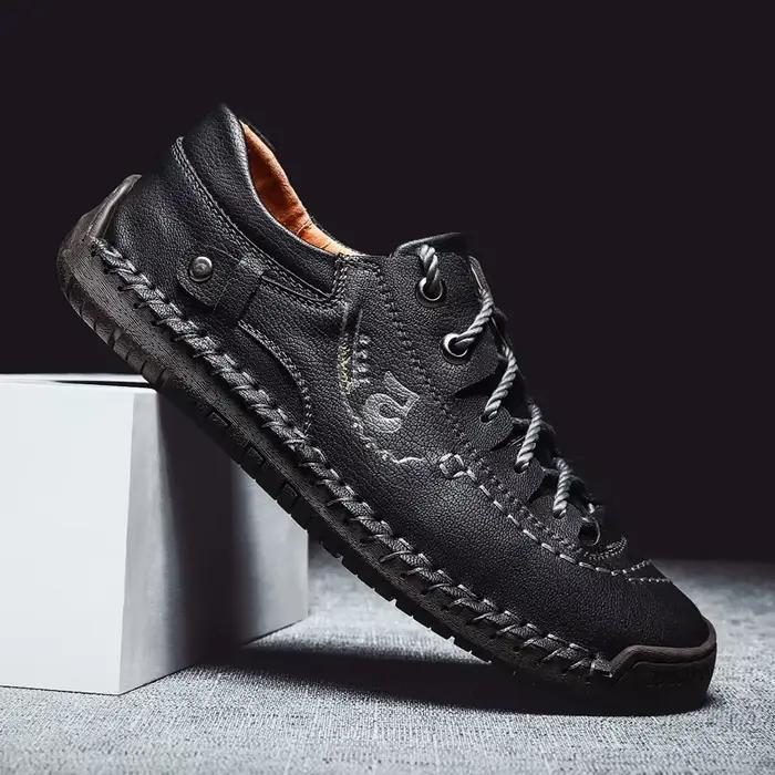 Hommes chaussures en cuir mocassin décontracté à la main grande taille 48 extérieur confortable de haute qualité mode