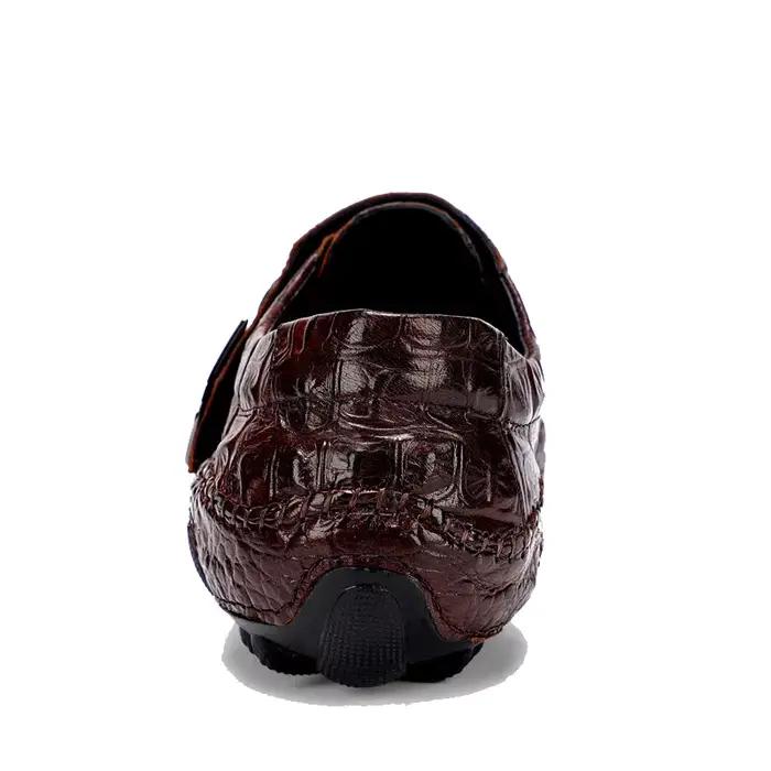 Chaussures de conduite de luxe en cuir véritable pour homme
