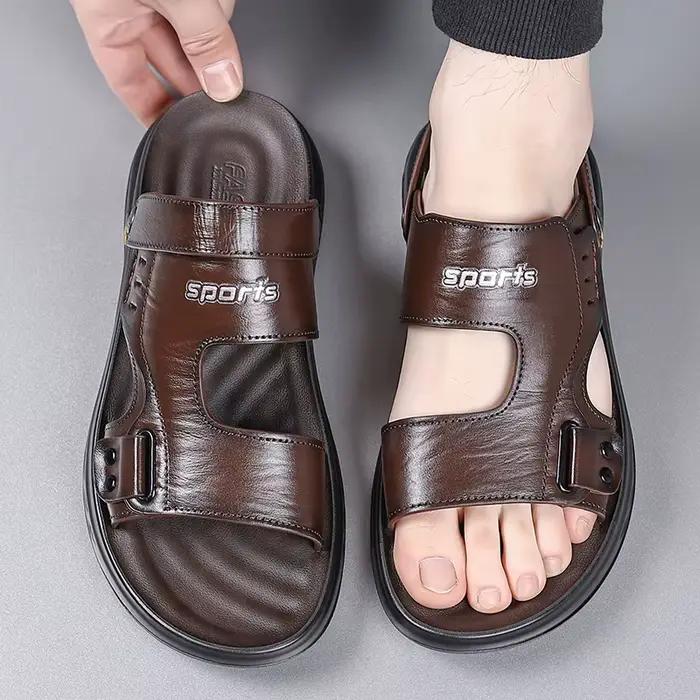 Sandales sportives pour hommes avec sangles à boucle réglables et empeigne respirante pour la marche estivale et les tenues décontractées