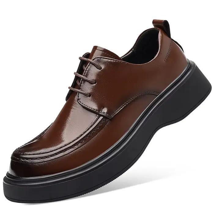 Chaussures à plateforme à grande tête pour hommes
