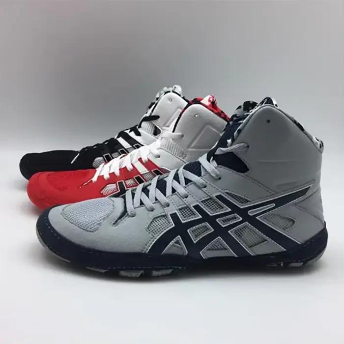 Chaussures Sambo mi-coupées pour homme et femme respirables antidérapantes baskets de boxe de luxe pour sports fitness haltères occasions spéciales
