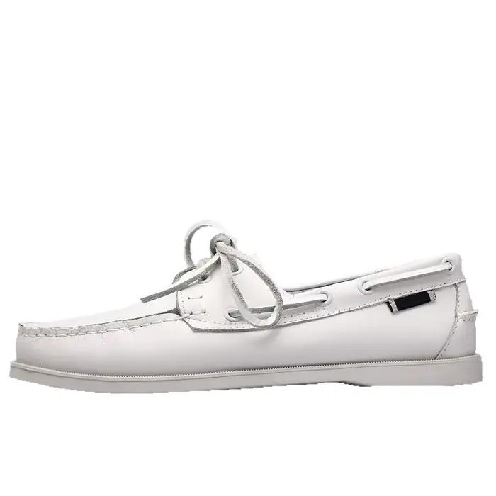 Chaussures bateau homme daim de vache à lacets semelle caoutchouc confortable et durable pour tous les jours occasions spéciales