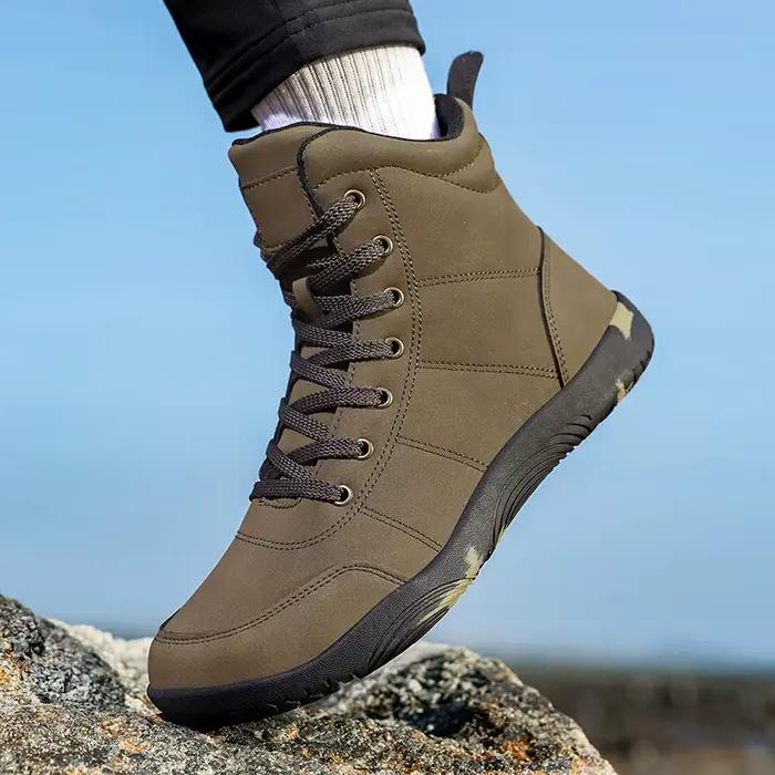 Bottes hommes chaussures de marche en plein air boîte à bout large