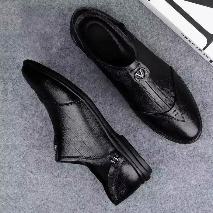 Nouvelle offre spéciale de la saison chaussures en cuir polyvalentes pour hommes chaussures d'affaires décontractées à fond souple pour la sécurité du travail papa Ca...