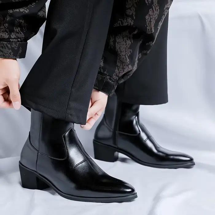 Bottines de créateur TOGEE See en cuir véritable pour homme, élégantes et confortables, idéales pour le travail et les sorties en plein air