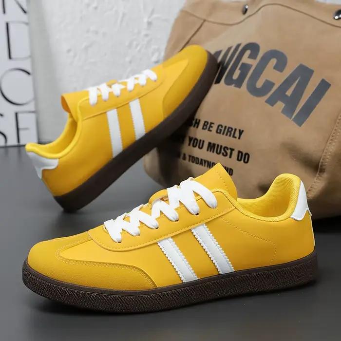 Baskets jaunes style streetwear pour hommes