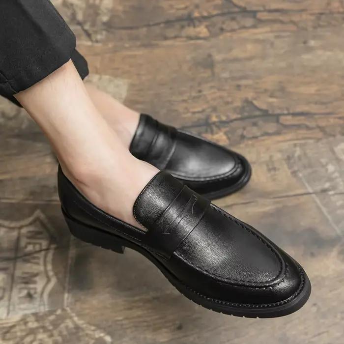 Mocassins souples en cuir véritable pour hommes
