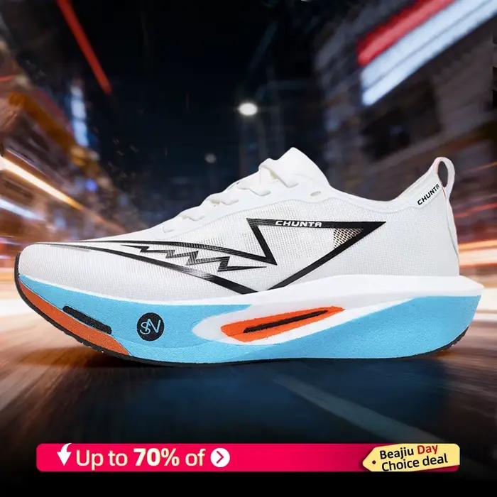 Chaussures de course 2026 avec plaque carbone pour homme et femme, respirantes, confortables, baskets de loisirs pour marathon et course de longue distance