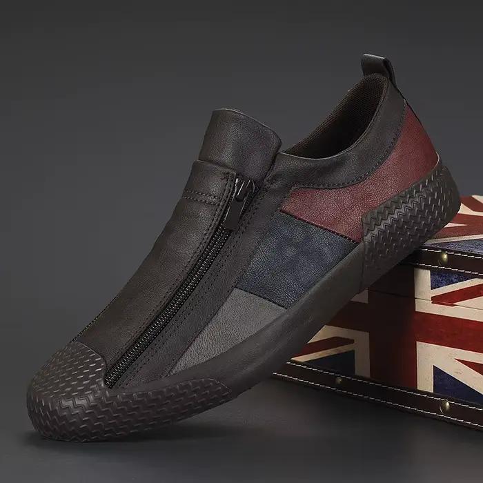 2025 chaussures décontractées en cuir pour hommes