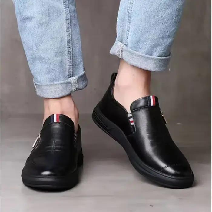 Chaussures décontractées en cuir PU pour hommes