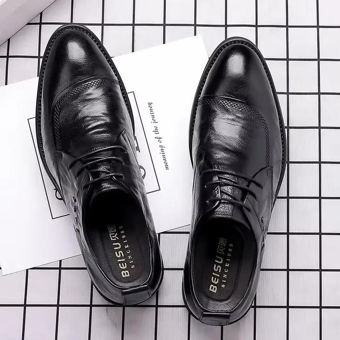 Chaussures habillées pour hommes en cuir véritable