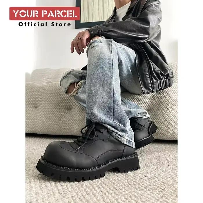 Chaussures derby en cuir véritable pour homme occasion décontractée haut de gamme design original tendance printemps automne