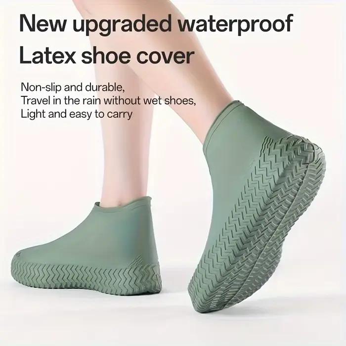 Couvre-chaussures imperméables en silicone antidérapants, protections unisexes pour baskets, idéales pour les jours de pluie en extérieur