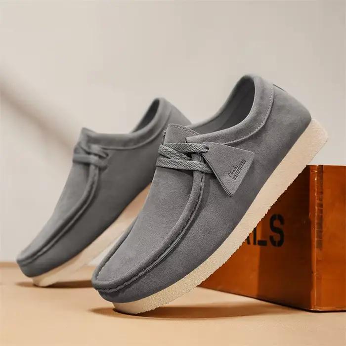 Nouvelle Arrivée Chaussures Décontractées Vintage pour Hommes, Baskets de Luxe en Daim à Enfiler, Chaussures Bateau Confortables pour Hommes, Chaussures Homme