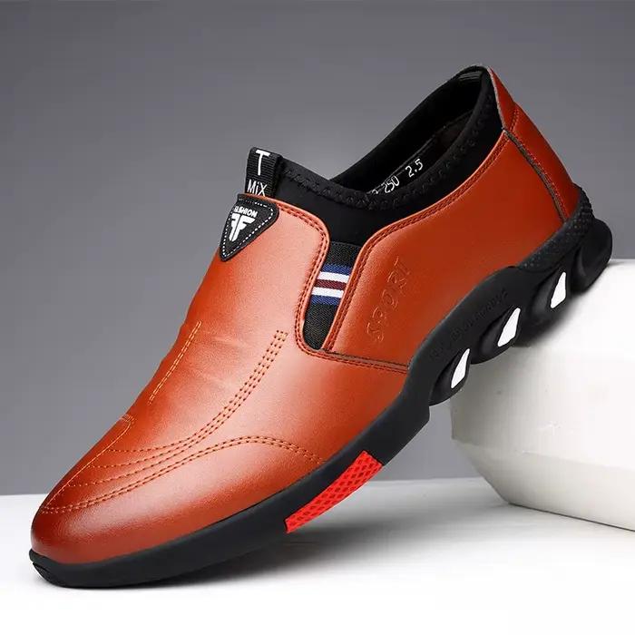 Chaussures en cuir à l'offre elles souples pour hommes, chaussures d'affaires décontractées, coordonnantes, respirantes, toutes assorties, 39-44, printemps, automne, nouveau, 2024