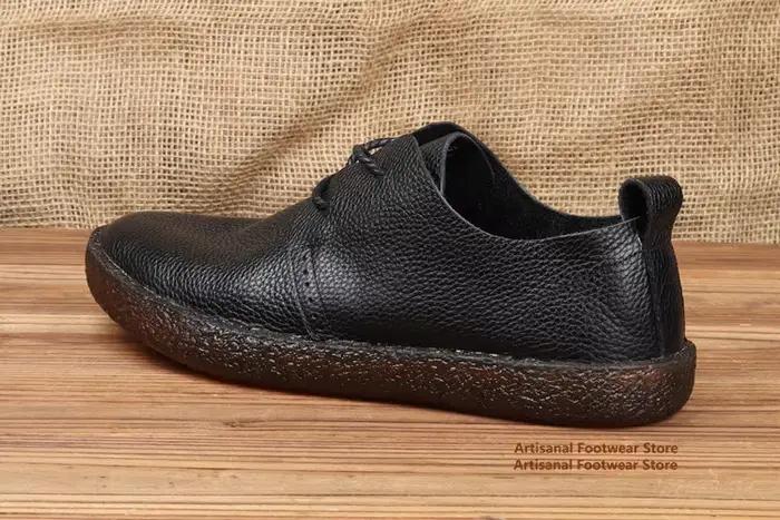 Chaussures décontractées en cuir marron/noir pour hommes