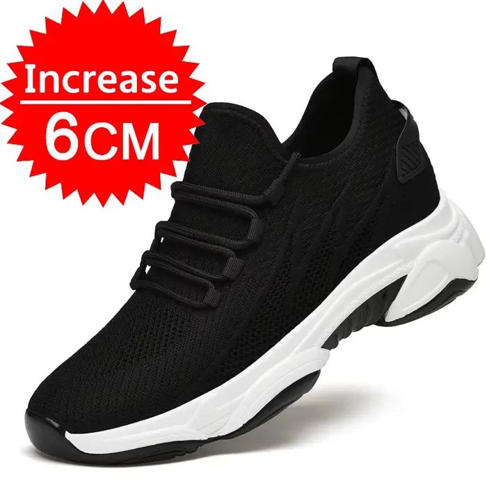 Baskets décontractées pour hommes, chaussures respirantes de 6cm, hauteur augmentée de 8cm, semelle intérieure de 10cm, pour hommes, style sport, basket haute, chaussures d'été, baskets élégantes pour homme