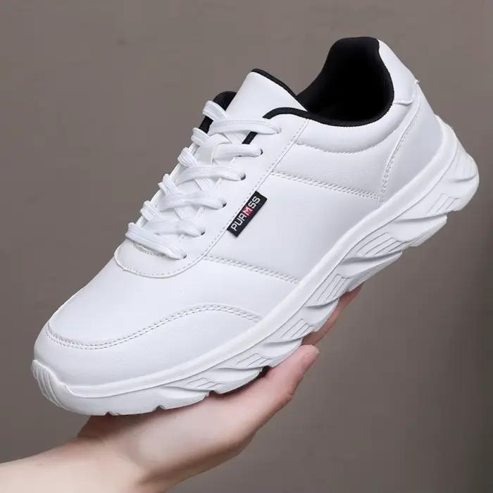 Nouveaux hommes baskets mode cuir