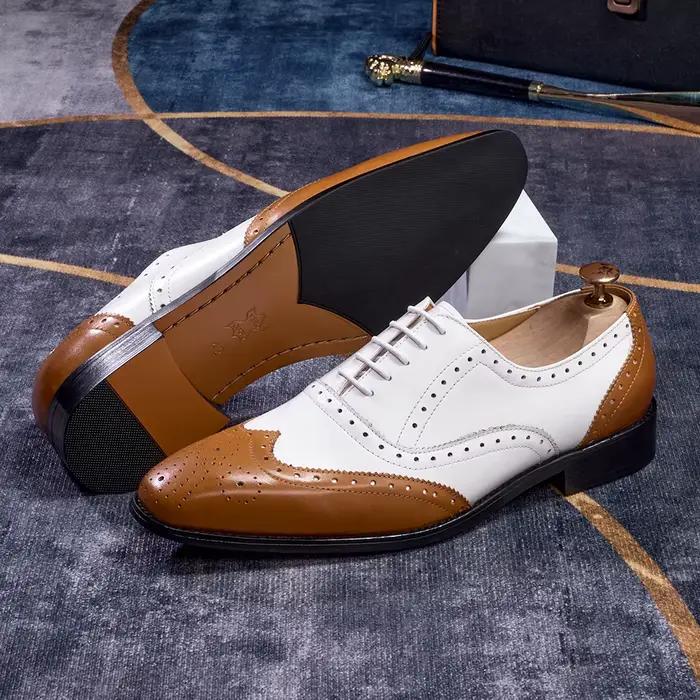 Couleurs mélangées hommes chaussures habillées rétro