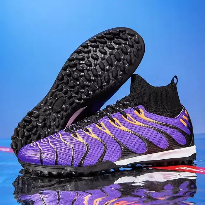 Hommes Match bottes de Football Sport entraînement longues pointes FG/TF garçons crampons chaussures