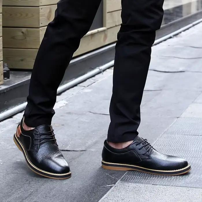 Oxfords BTMOTTZ en cuir véritable pour hommes, chaussures décontractées italiennes, mocassins de luxe, pointures grandes tailles occassions spéciales