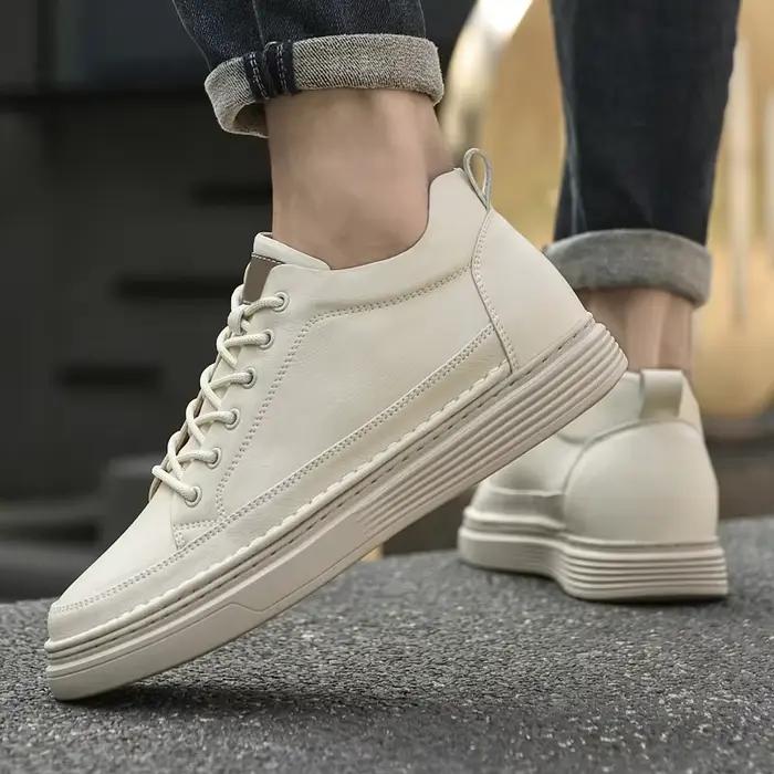 Chaussures rehaussantes en cuir véritable pour hommes
