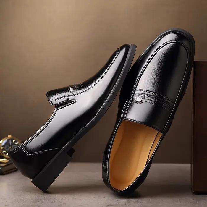 Mocassins en cuir décontractés pour hommes, cuir fendu, mocassins élégants et confortables, grandes tailles disponibles, pour bureau et carrière, printemps et automne