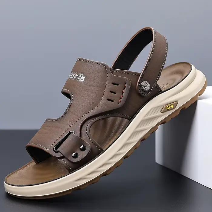 Sandales sportives pour hommes avec sangles à boucle réglables et empeigne respirante pour la marche estivale et les tenues décontractées