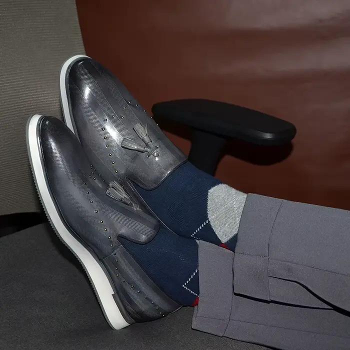 Mocassins en cuir véritable pour hommes