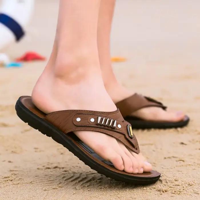 Tongs pantoufles pour hommes chaussures de plage d'été
