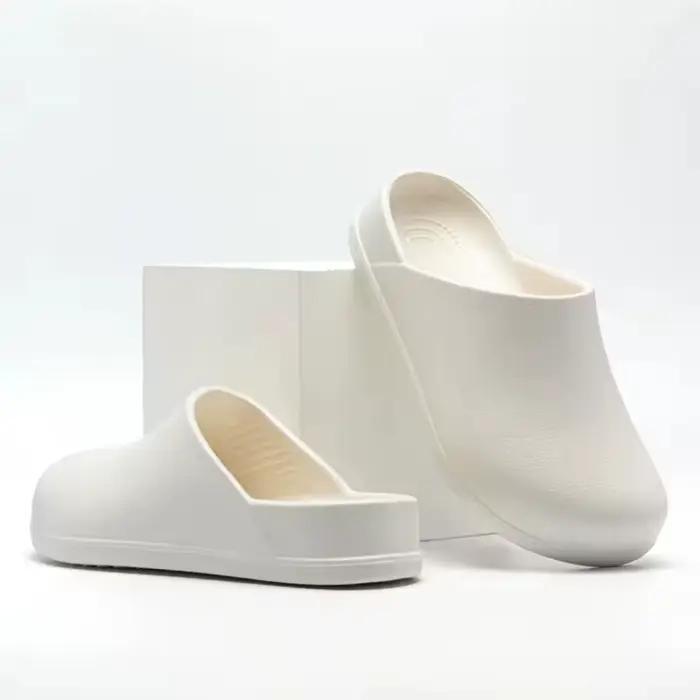 Chaussures de cuisine pour hommes, sabots de jardin imperméables, demi-chaussures fermées, pantoufles en caoutchouc, pour restaurant, hôtel, travail, été, plage