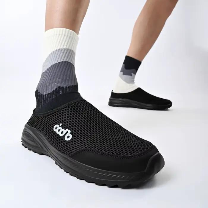 Oiaano 36-47 homme sandales sans lacet baskets décontractées femmes noir pantoufles été dos ouvert respirant en plein air marche chaussures de pêche