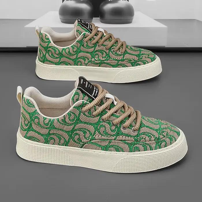 Baskets Noires de Styliste pour Homme, Chaussures de Course et de Marche, en Toile Libre, Tendance, Luxe, Été, 2024