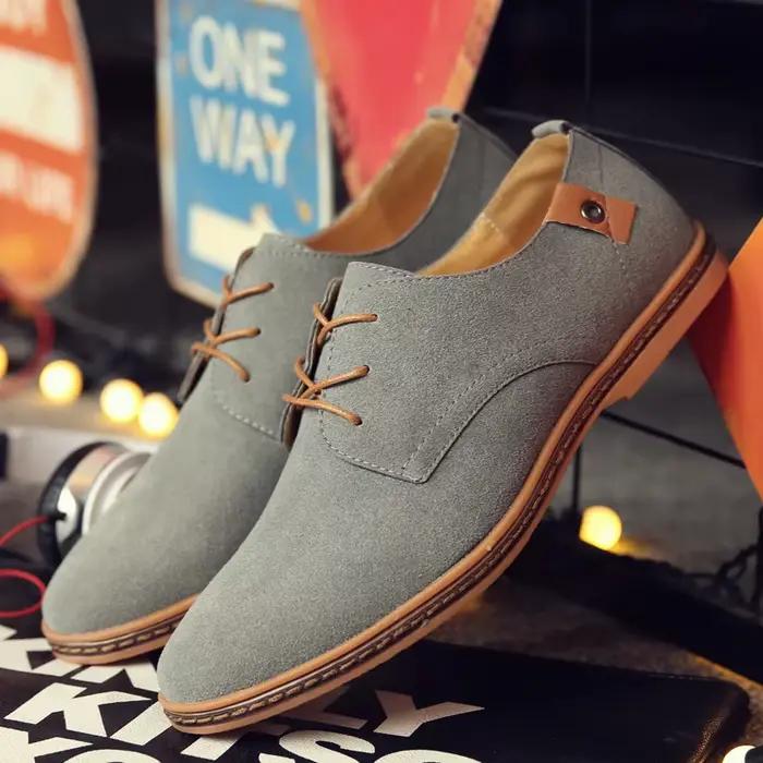 Chaussures en daim et cuir pour hommes