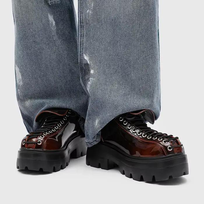 Chaussures Derby à bout rond homme ultra-cuir confort semelle épaisse caoutchouc pointure 38-46 occassions professionnelles et décontractées
