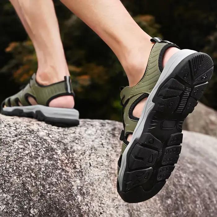 Jumpmore-Sandales en cuir pour hommes