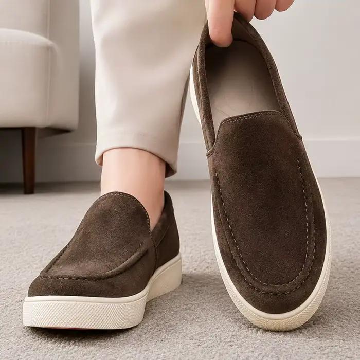 Chaussures d'été décontractées pour hommes, mocassins confortables à plateforme, mocassins respirants, chaussures plates de bureau pour hommes