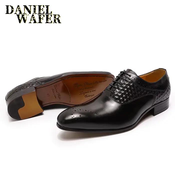 Chaussures richelieu Oxford formelles pour hommes