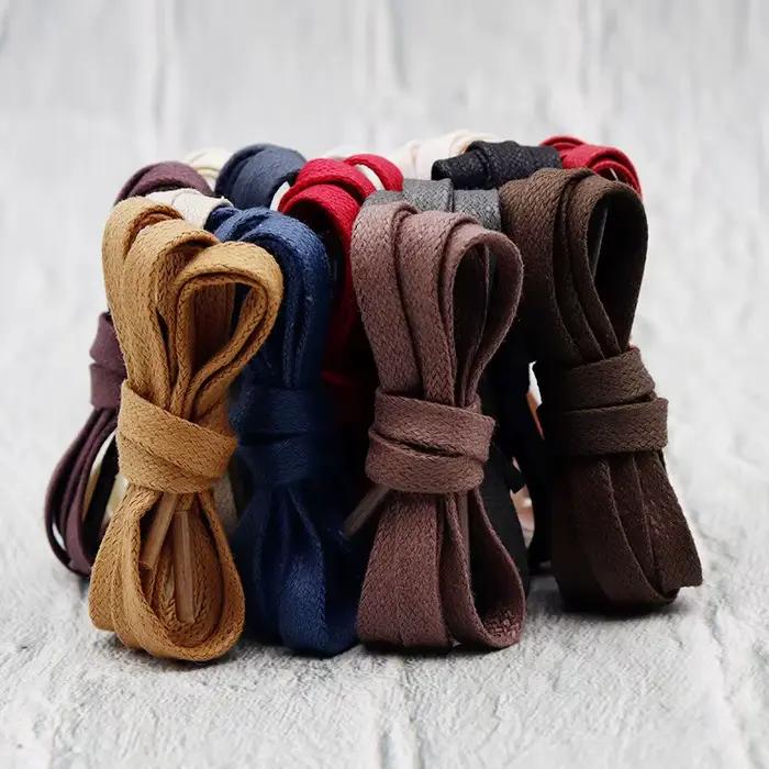 Lacets en coton ciré de 8mm pour chaussures habillées lacets cirés Oxford chaussures bottes lacets imperméables en cuir lacet chaussures accessoires