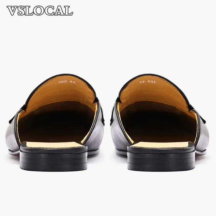 Marque de luxe hommes chaussures en cuir véritable imprimé CROCO 4 couleurs décontracté hommes chaussures habillées été confortable demi chaussures hommes