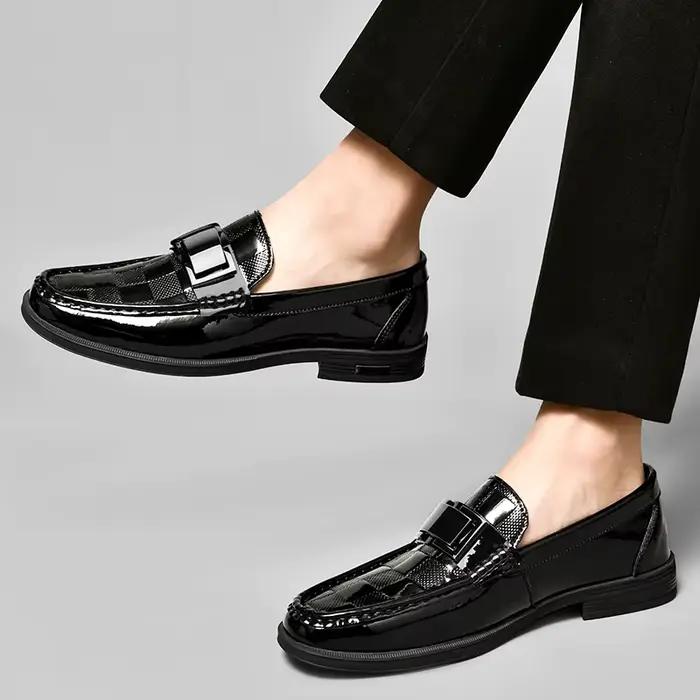 Mocassins en cuir verni pour hommes
