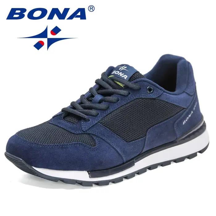 Chaussures de marche en daim pour homme Bona confortables et décontractées pour activités sportives printemps automne
