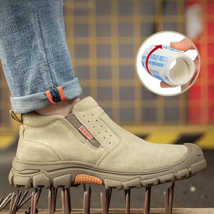 Bottes de travail imperméables pour hommes, chaussures de sécurité à bout Composite, Anti-écrasement, Anti-perforation, chaussures de soudage Anti-brûlure, protection