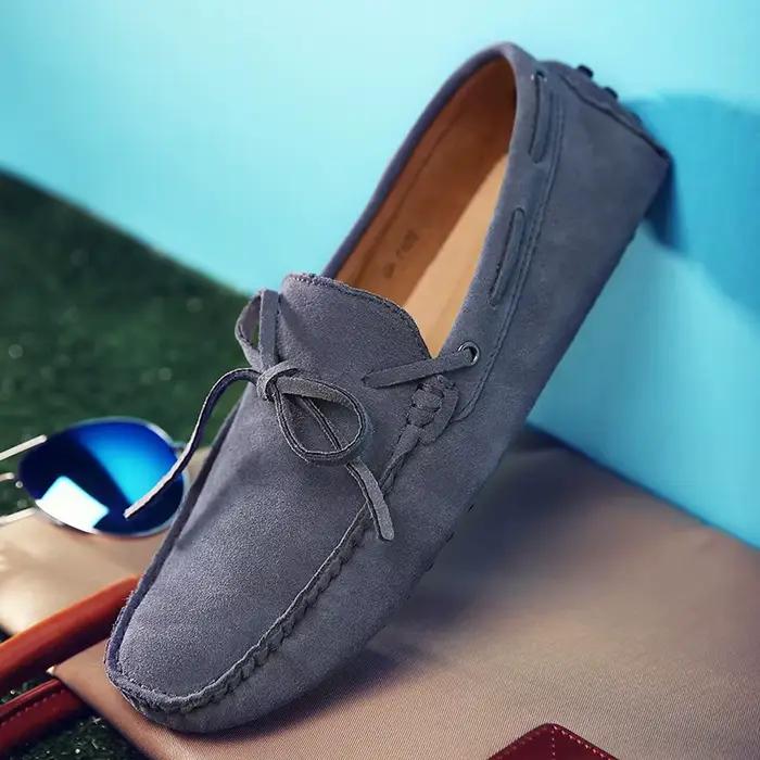 Taille 38-49 luxe hommes mocassins mocassins souples chaussures d'été homme haute qualité hommes chaussures décontracté daim véritable cuir conduite appartements