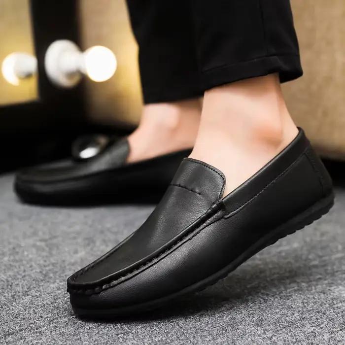Chaussures bateau pour hommes 2026 – Mocassins respirants en cuir véritable