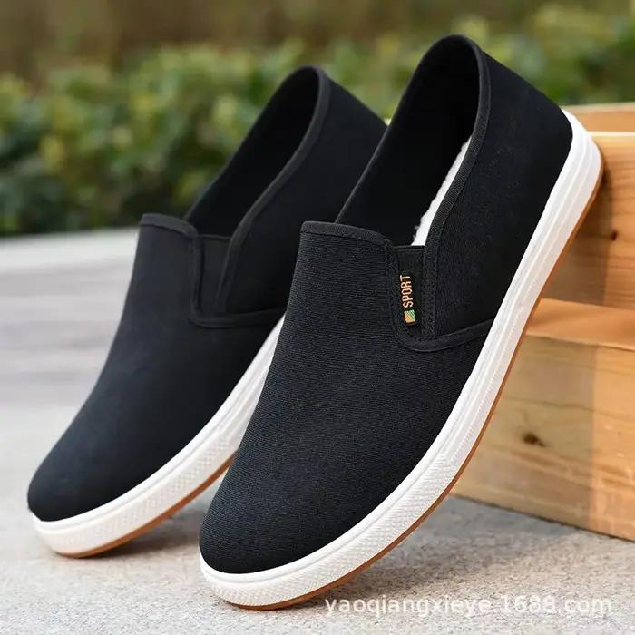 Chaussures de dehors en Toile Décontractées pour Homme, Baskets Confortables, Noires, Nouvelle Collection, Baskets pour Hommes, Style Décontracté, Mode Printemps-Automne