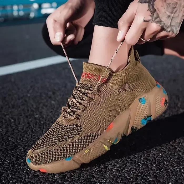 Baskets CKNOY pour homme tricot à mouche respirantes et confortables pour occasions décontractées et estivales